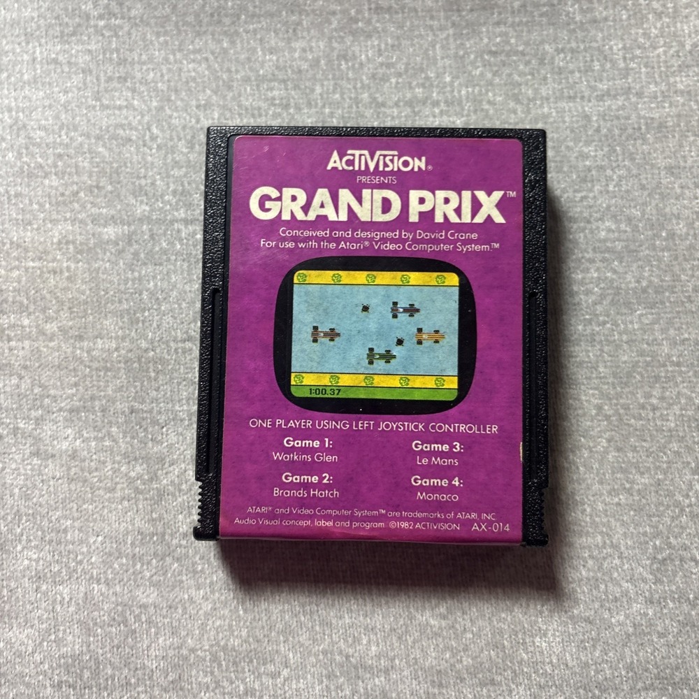Atari 2600 Activision Grand Prix 1982 Racing Game Cartridge AX-014
